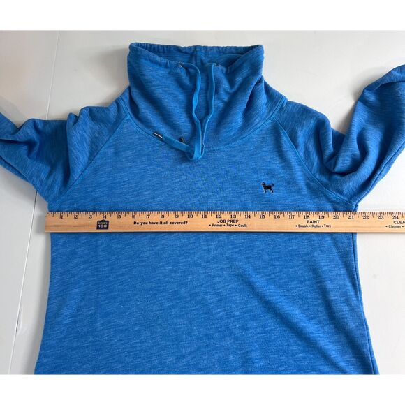 The Black Dog Women's Cowl Neck Drawstring Sweatshirt Pullover Blue Size L - Picture 6 of 9